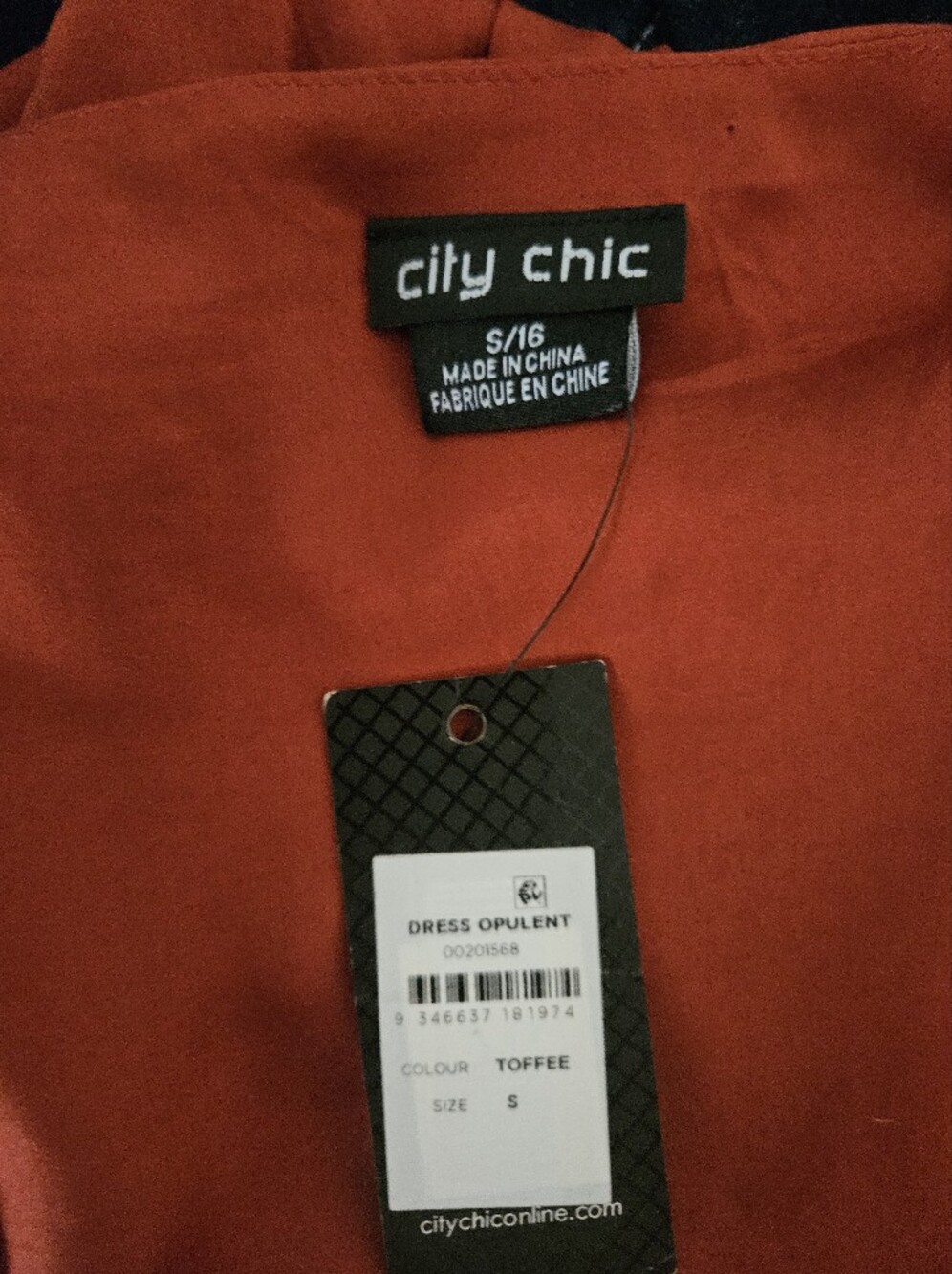 New! City Chic Opulent Faux Wrap Cocktail Midi Dress( Missing Belt Sash) Sz 16 - Picture 6 of 6
